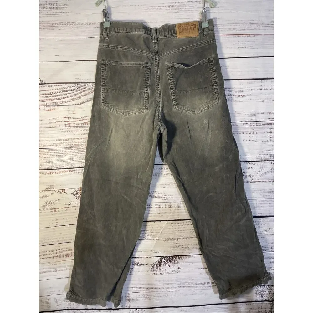 Bullhead Corduroy Loose Fit 31x30 Gray Jeans - Picture 2 of 11